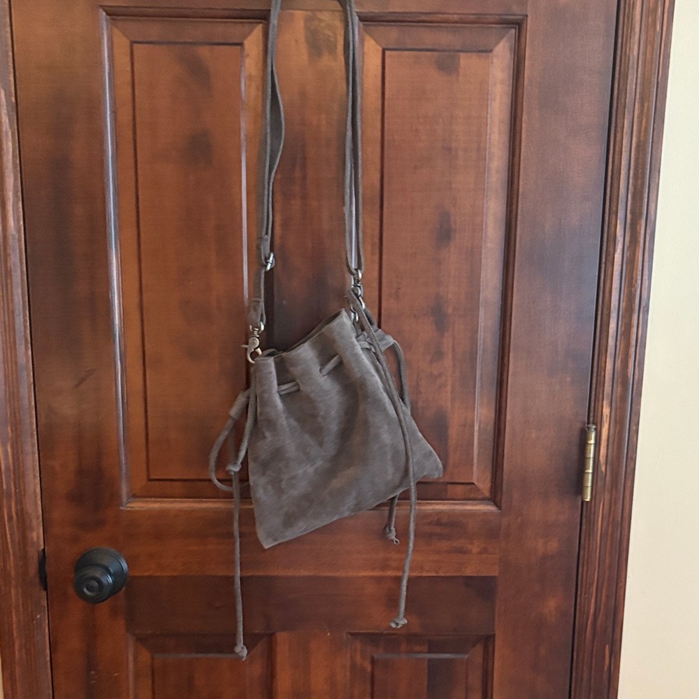 Free People Brown Suede Crossbody Bag